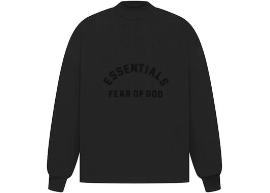 FEAR OF GOD ESSENTIALS LONG SLEEVE TEE 'JET BLACK' (SS23)