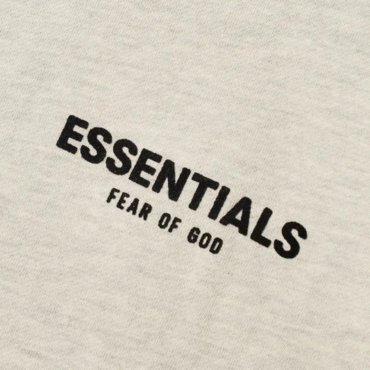 Fear Of God Essentials Oatmeal Long Sleeve Polo