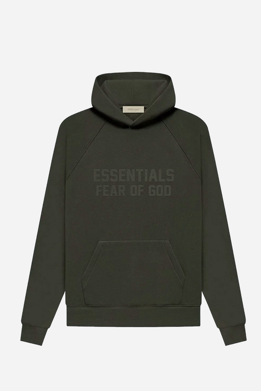 Essential Fear Of God Hoodie Off Black | ODD EVEN
